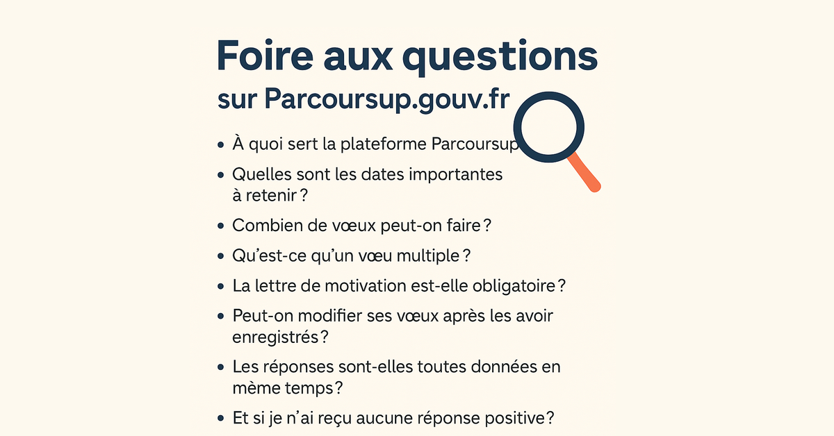 Foire aux Questions Parcoursup 2025 – Réponses officielles et conseils